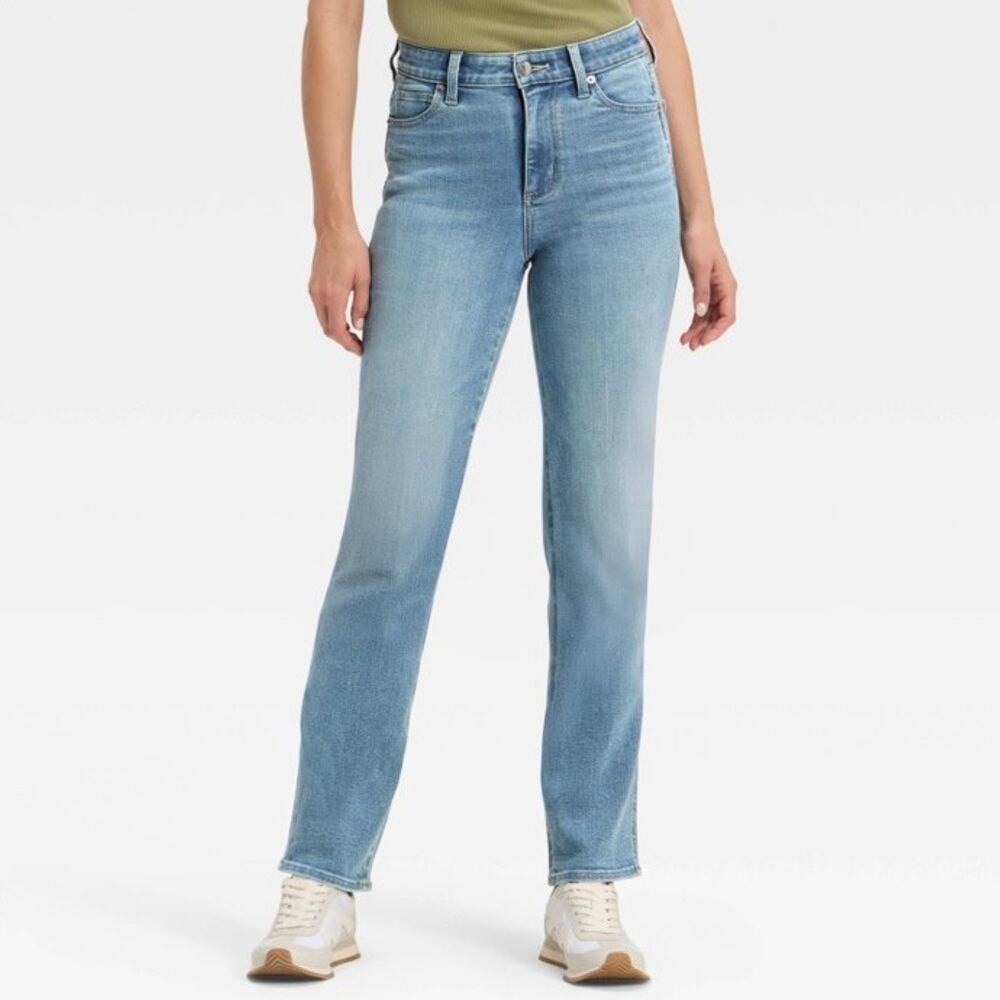 High Rise Slim Straight Denim Jeans Womens, Size 8 (29) - Picture 10 of 12